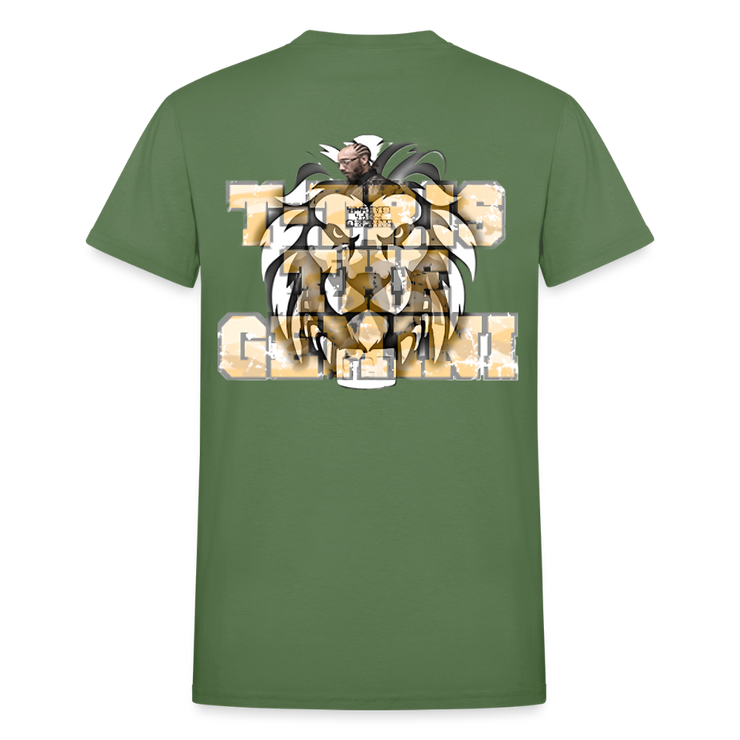 Gildan Ultra Cotton Adult T-Shirt ( T-TRIS THE GEMINI - LAWLESS ALBUM - SCE - WARRIOR - T-SHIRT ) - military green