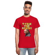 Gildan Ultra Cotton Adult T-Shirt ( T-TRIS THE GEMINI - WE KINGS - FEAT. K-MAR - T-SHIRT ) - red