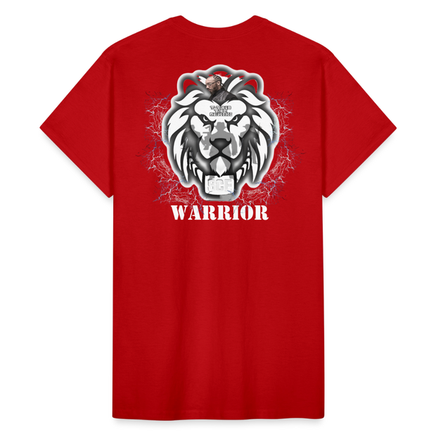 Gildan Ultra Cotton Adult T-Shirt ( T-TRIS THE GEMINI - SCE - WARRIOR - T-SHIRT ) - red