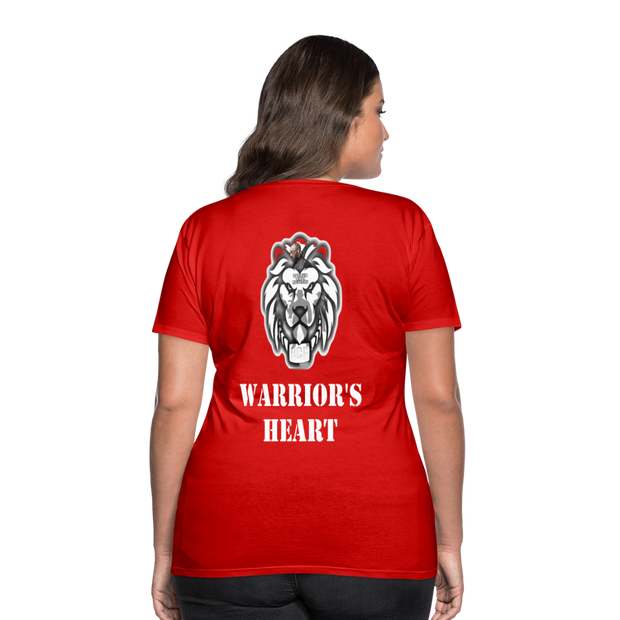 Gildan Ultra Cotton Ladies Adult T-Shirt ( SCE - WARRIORS HEART - T-SHIRT ) - red