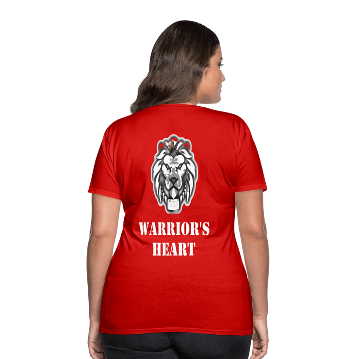 Gildan Ultra Cotton Ladies Adult T-Shirt ( SCE - WARRIORS HEART - T-SHIRT ) - red