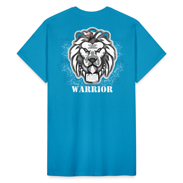 Gildan Ultra Cotton Adult T-Shirt ( T-TRIS THE GEMINI - SCE - WARRIOR - T-SHIRT ) - turquoise
