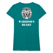 Gildan Ultra Cotton Ladies Adult T-Shirt ( SCE - WARRIORS HEART - T-SHIRT ) - teal