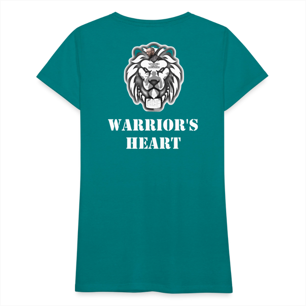 Gildan Ultra Cotton Ladies Adult T-Shirt ( SCE - WARRIORS HEART - T-SHIRT ) - teal